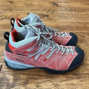 Asolo Trinity WP Waterproof Hiking Boots Suede Leather Fire Red Womens Size 7.5